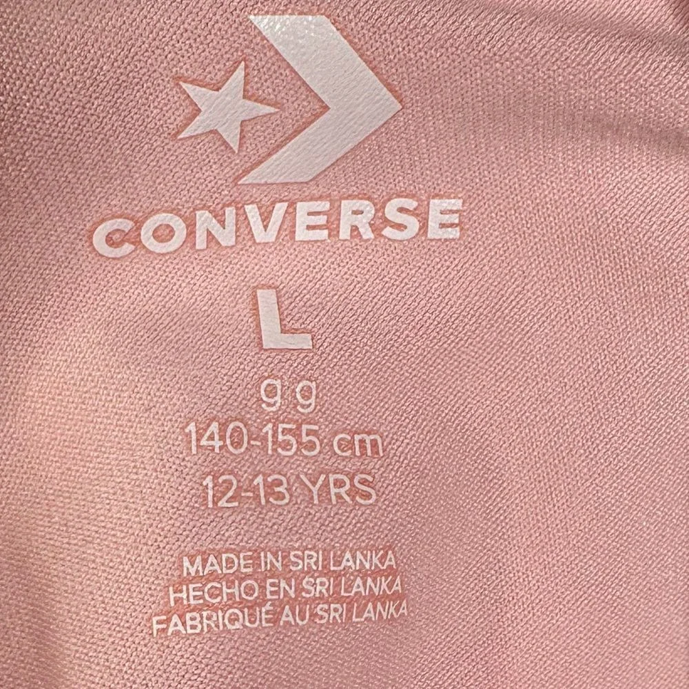 New Converse Girls Patch High Rise Leggings size Large Storm Pink‎